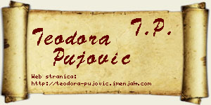 Teodora Pujović vizit kartica